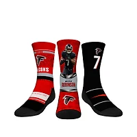 Youth Rock Em Socks Bijan Robinson Atlanta Falcons 3-Pack Crew Sock Set