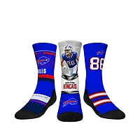 Youth Rock Em Socks Dalton Kincaid Buffalo Bills 3-Pack Crew Sock Set