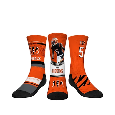 Youth Rock Em Socks Tee Higgins Cincinnati Bengals 3-Pack Crew Sock Set