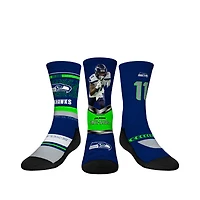 Youth Rock Em Socks Jaxon Smith-Njigba Seattle Seahawks 3-Pack Crew Sock Set