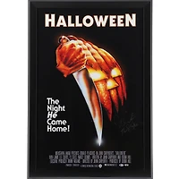 Nick Castle Halloween Autographed Framed 24" x 36" Movie Poster with "The Shape" Inscription
