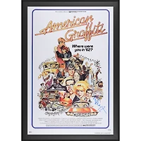 Richard Dreyfuss American Graffiti Autographed Framed 30" x 40" Movie Poster - BAS