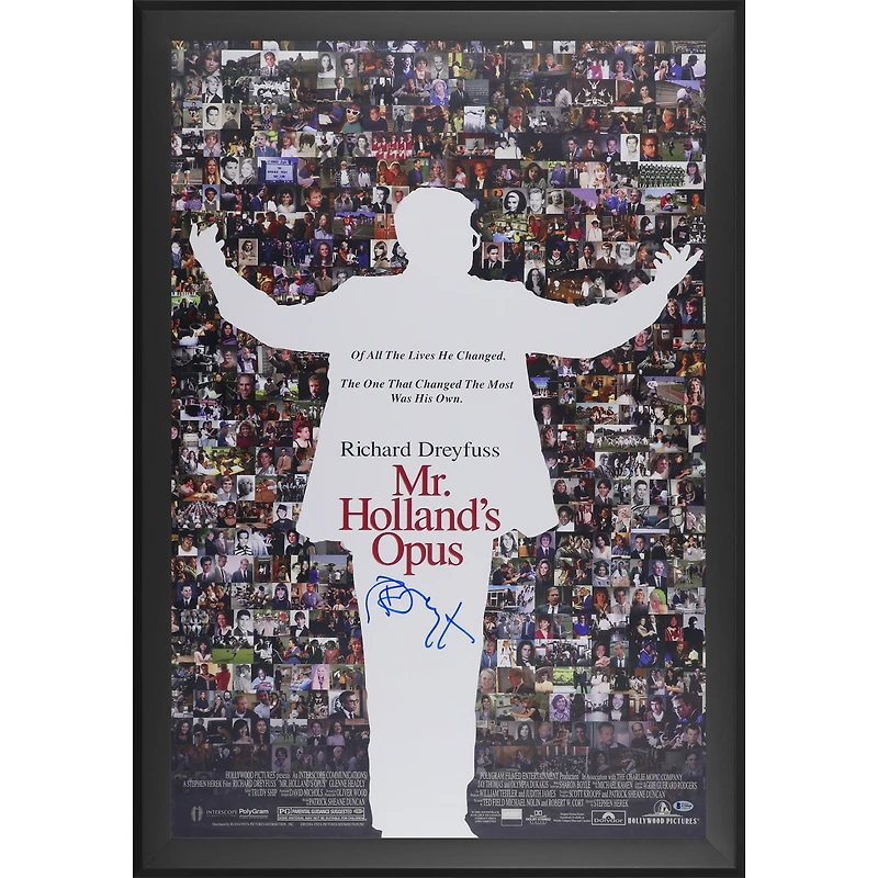 Richard Dreyfuss Mr. Holland's Opus Autographed Framed 30" x 40" Movie Poster - BAS