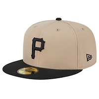 Men's New Era Khaki Pittsburgh Pirates 59FIFTY Fitted Hat