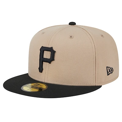 Men's New Era Khaki Pittsburgh Pirates 59FIFTY Fitted Hat