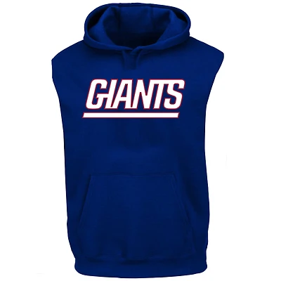 Men's Fanatics Royal New York Giants Big & Tall Muscle Hoodie Sleeveless T-Shirt