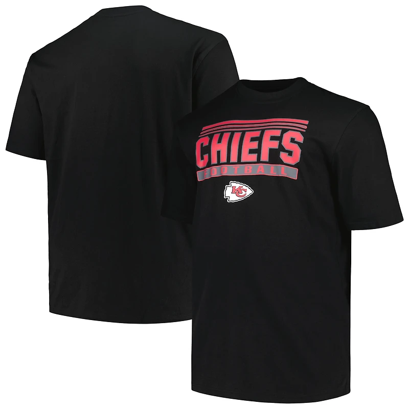 Men's Fanatics Black Kansas City Chiefs Big & Tall Pop T-Shirt