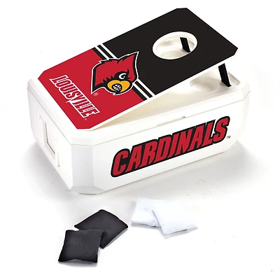 White Louisville Cardinals 40-Can Cornhole Cooler