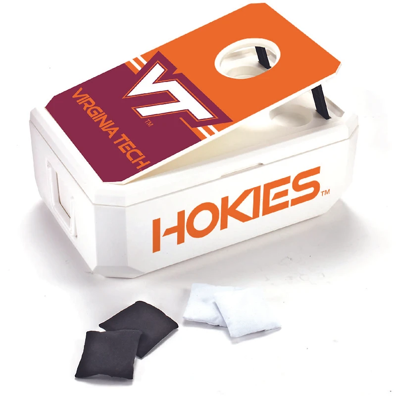 White Virginia Tech Hokies 40-Can Cornhole Cooler