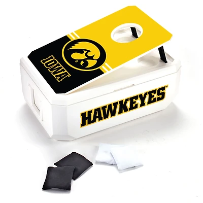 White Iowa Hawkeyes 40-Can Cornhole Cooler