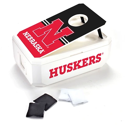 White Nebraska Huskers 40-Can Cornhole Cooler
