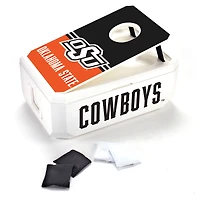 White Oklahoma State Cowboys 40-Can Cornhole Cooler