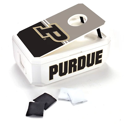 White Purdue Boilermakers 40-Can Cornhole Cooler