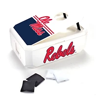 White Ole Miss Rebels 40-Can Cornhole Cooler