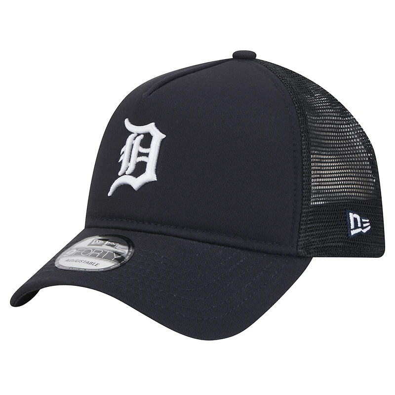 Men's New Era Navy Detroit Tigers 9FORTY A-Frame Trucker Adjustable Hat