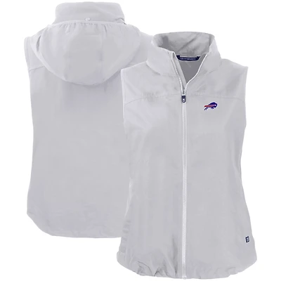 Women's Cutter & Buck Gray Buffalo Bills Primary Mark Charter Eco Full-Zip Vest