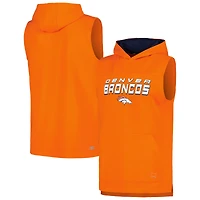 Men's MSX by Michael Strahan Orange Denver Broncos Captain Sleeveless Hoodie T-Shirt