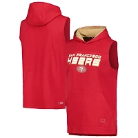 Men's MSX by Michael Strahan Scarlet San Francisco 49ers Captain Sleeveless Hoodie T-Shirt