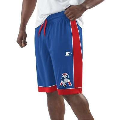 Men's Starter Royal/Red New England Patriots Vintage Fan Favorite Shorts