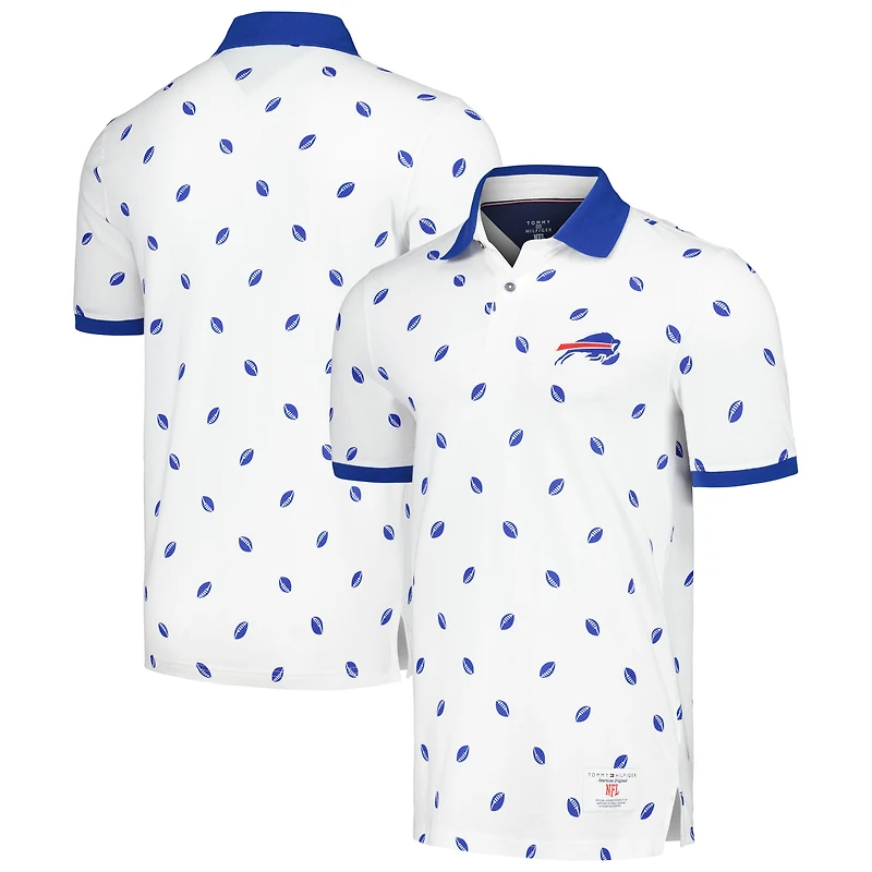 Men's Tommy Hilfiger White Buffalo Bills Bryce Pique Polo