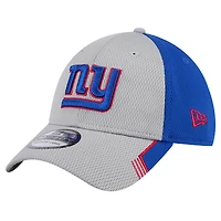 Men's New Era Gray New York Giants Active Visor Trim 39THIRTY Flex Hat