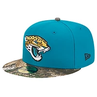 Men's New Era Teal Jacksonville Jaguars Active Two-Tone Camo 59FIFTY Fitted Hat