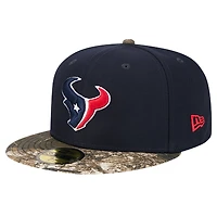 Men's New Era Navy Houston Texans Active Two-Tone Camo 59FIFTY Fitted Hat