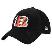 Men's New Era Black Cincinnati Bengals Corded 9TWENTY Adjustable Hat