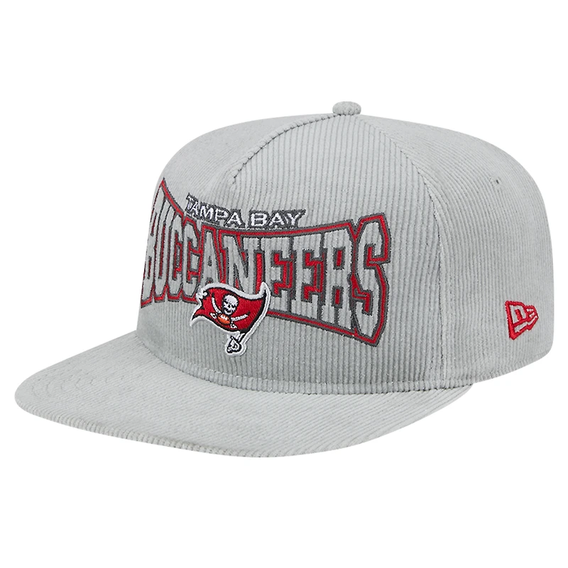 Men's New Era  Gray Tampa Bay Buccaneers Corduroy Golfer Adjustable Hat