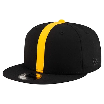 Men's New Era Black Pittsburgh Steelers  Helmet 9FIFTY Snapback Hat