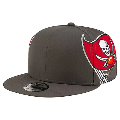 Men's New Era Pewter Tampa Bay Buccaneers  Helmet 9FIFTY Snapback Hat