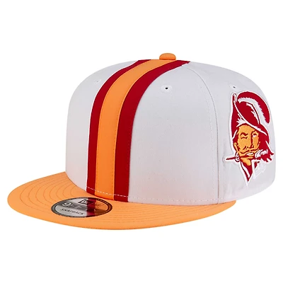 Men's New Era White Tampa Bay Buccaneers Throwback Helmet 9FIFTY Snapback Hat