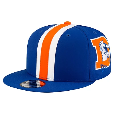 Men's New Era Royal Denver Broncos Throwback Helmet 9FIFTY Snapback Hat