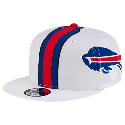 Men's New Era White Buffalo Bills  Helmet 9FIFTY Snapback Hat