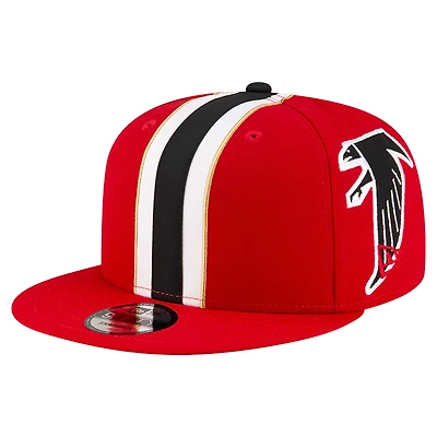 Men's New Era Red Atlanta Falcons Throwback Helmet 9FIFTY Snapback Hat