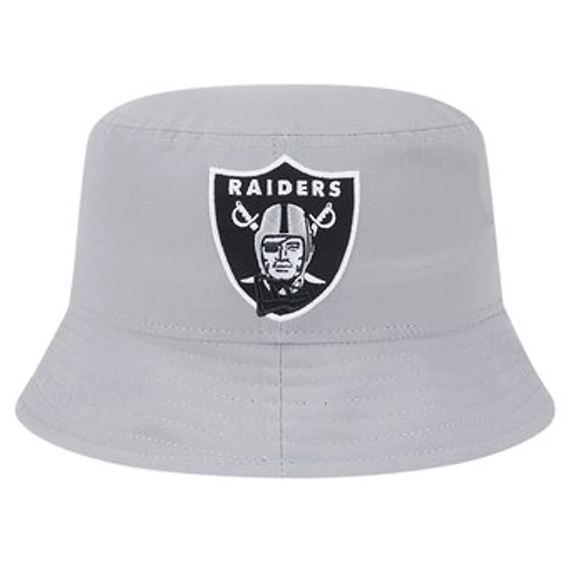 Men's New Era Gray Las Vegas Raiders Helmet Bucket Hat