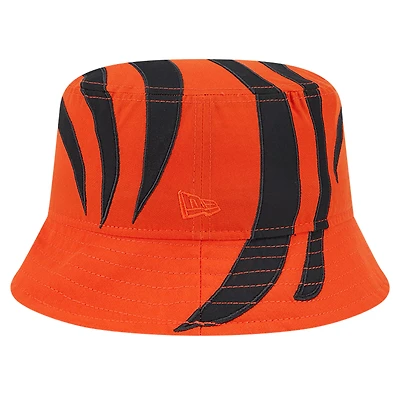 Men's New Era Orange Cincinnati Bengals Helmet Bucket Hat