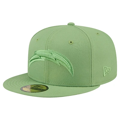 Men's New Era Green Los Angeles Chargers Color Pack 59FIFTY Fitted Hat