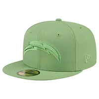 Men's New Era Green Los Angeles Chargers Color Pack 59FIFTY Fitted Hat