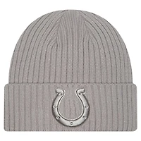 Men's New Era Gray Indianapolis Colts Color Pack Cuffed Knit Hat