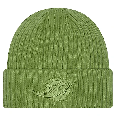 Men's New Era Green Miami Dolphins Color Pack Cuffed Knit Hat