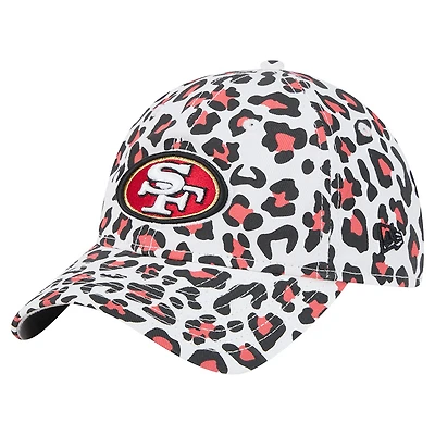 Women's New Era White San Francisco 49ers Active Leopard 9TWENTY Adjustable Hat