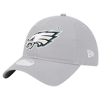 Women's New Era Gray Philadelphia Eagles Main 9TWENTY Adjustable Hat