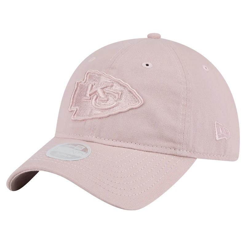 Women's New Era  Light Pink Kansas City Chiefs Main 9TWENTY Adjustable Hat