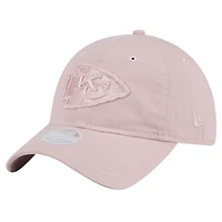 Women's New Era  Light Pink Kansas City Chiefs Main 9TWENTY Adjustable Hat