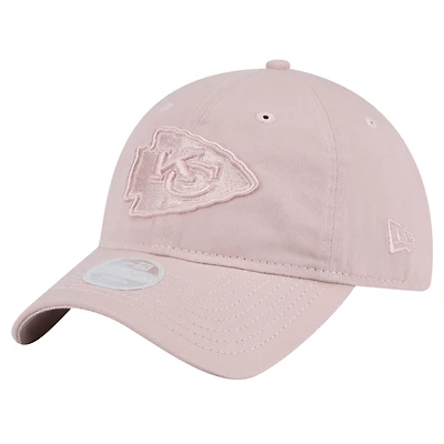 Women's New Era  Light Pink Kansas City Chiefs Main 9TWENTY Adjustable Hat