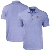 Men's Cutter & Buck Heather Royal Los Angeles Rams  Forge Eco Heathered Stripe Stretch Recycled Polo
