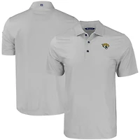 Men's Cutter & Buck Gray Jacksonville Jaguars  Pike Eco Tonal Geo Print Stretch Recycled Polo