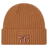 Men's New Era Tan Philadelphia 76ers Color Pack Cuffed Knit Hat