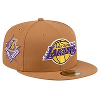 Men's New Era Tan Los Angeles Lakers Color Pack 59FIFTY Fitted Hat